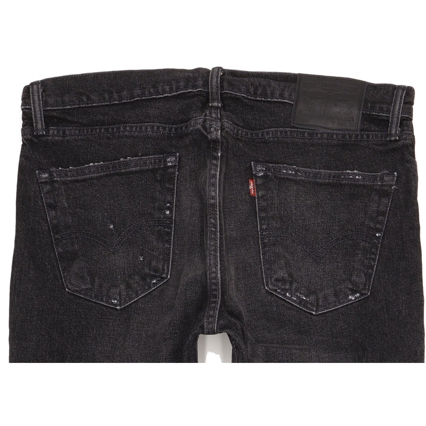 Levi's 511 Men Black Straight Slim Stretch Jeans W36 L32