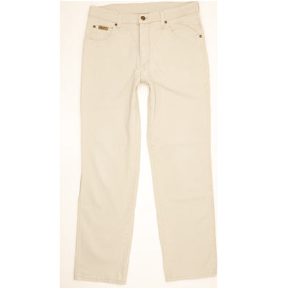 Wrangler Texas Men Beige Straight Regular Stretch Jeans W33 L30