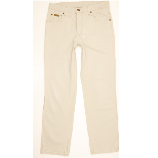 Wrangler Texas Men Beige Straight Regular Stretch Jeans W33 L30