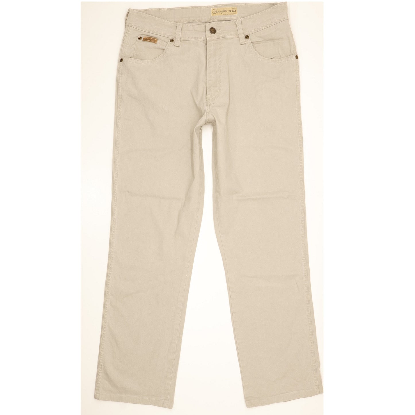 Wrangler Texas Men Beige Straight Regular Stretch Jeans W33 L29