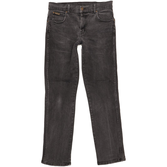Wrangler Texas Men Black Straight Regular Stretch Jeans W33 L32