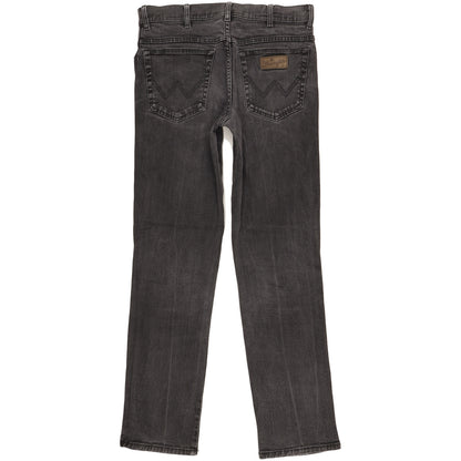 Wrangler Texas Men Black Straight Regular Stretch Jeans W33 L32