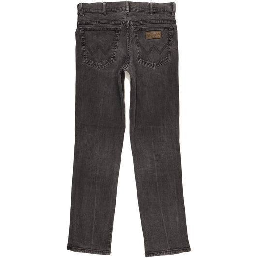 Wrangler Texas Men Black Straight Regular Stretch Jeans W33 L32