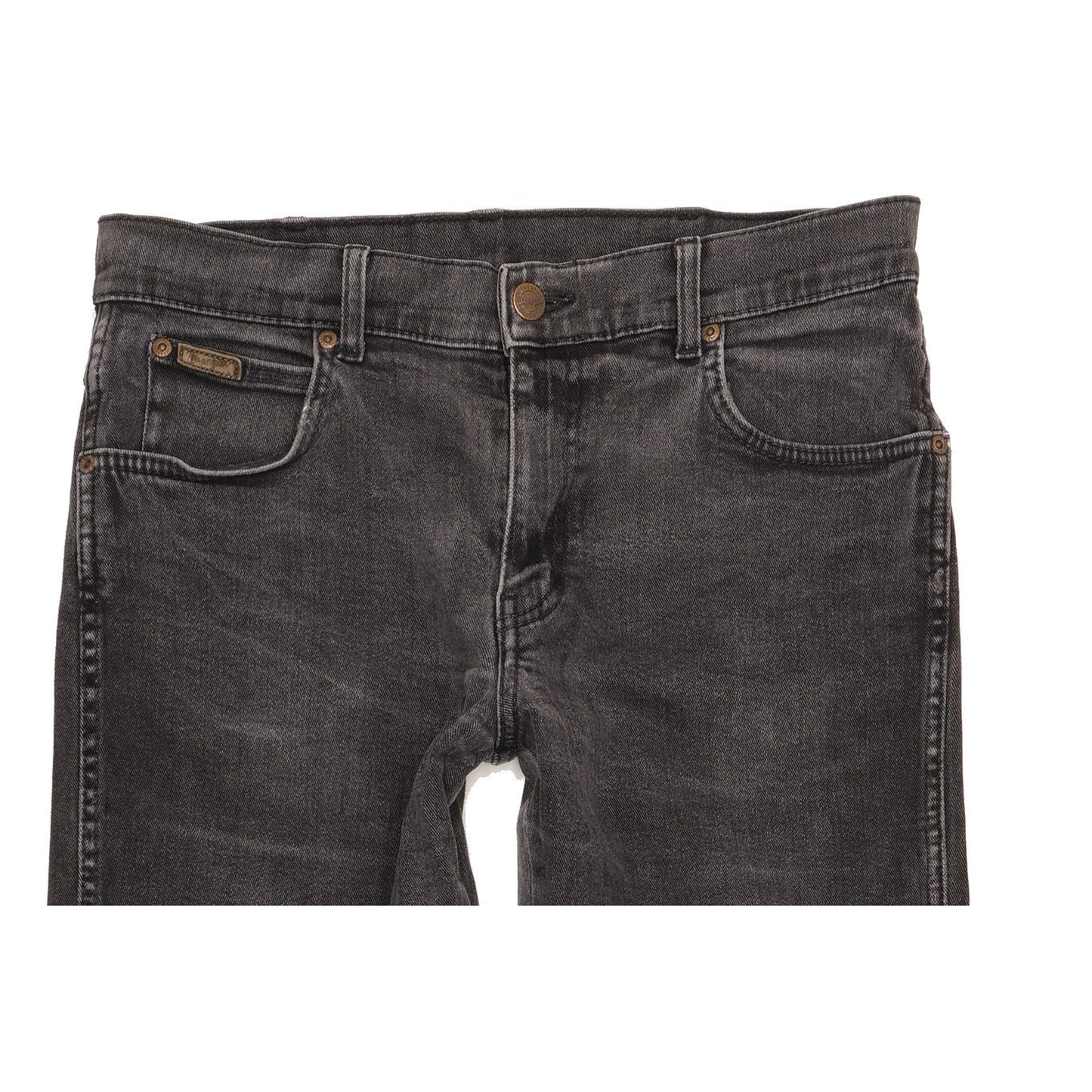 Wrangler Texas Men Black Straight Regular Stretch Jeans W33 L32
