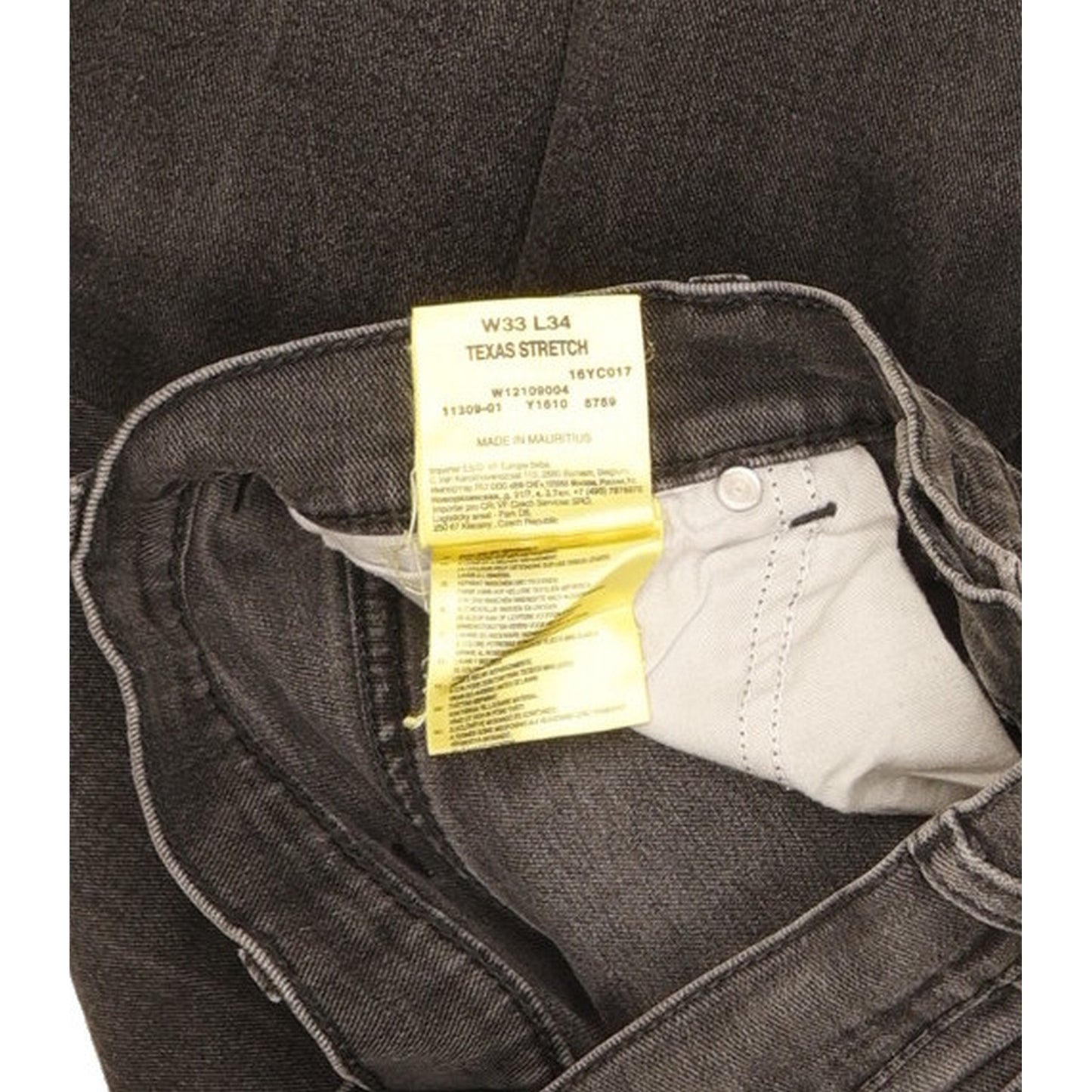 Wrangler Texas Men Black Straight Regular Stretch Jeans W33 L32