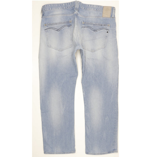 Replay Newbill Men Blue Straight Regular Stretch Jeans W36 L29
