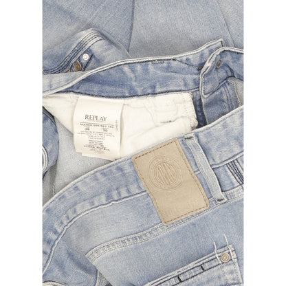 Replay Newbill Men Blue Straight Regular Stretch Jeans W36 L29