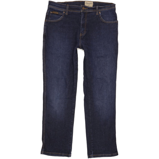 Wrangler Texas Men Blue Straight Regular Stretch Jeans W36 L29