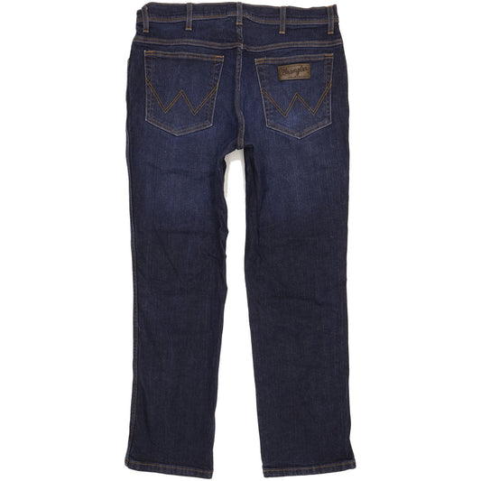 Wrangler Texas Men Blue Straight Regular Stretch Jeans W36 L29