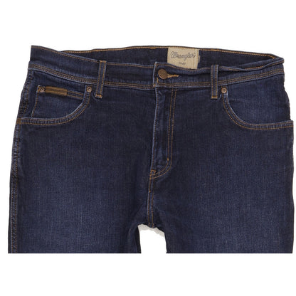 Wrangler Texas Men Blue Straight Regular Stretch Jeans W36 L29