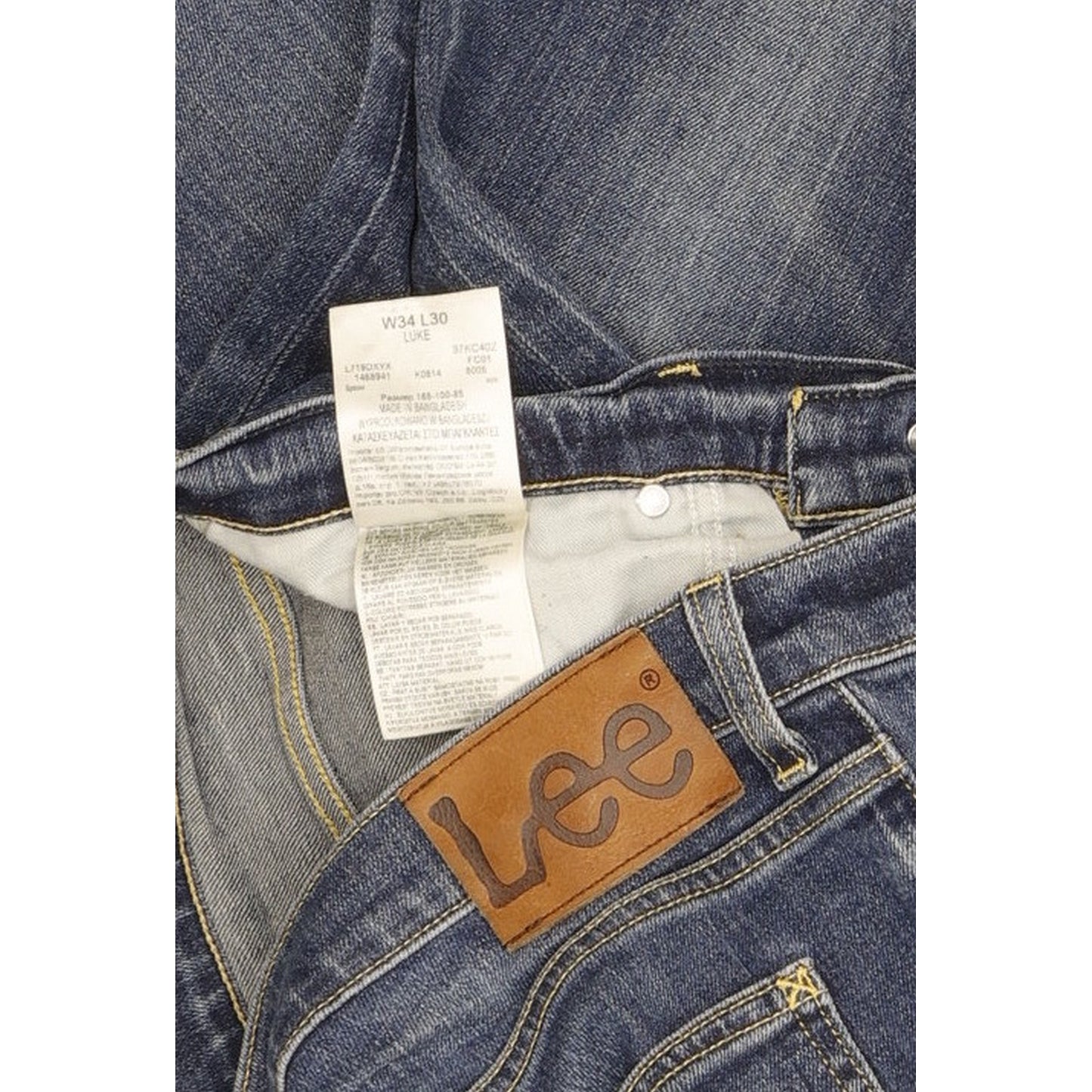 Lee Luke Men Blue Skinny Slim Stretch Jeans W34 L29