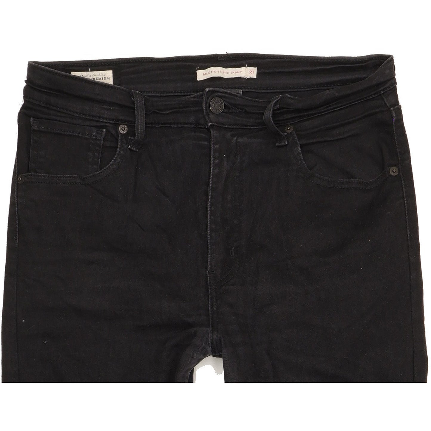 Levi's Mile Black Skinny Slim Stretch Jeans High Waisted W31 L30