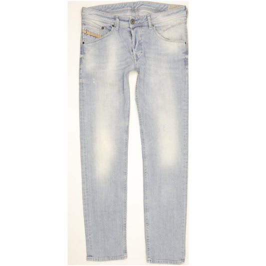 Diesel Belther Men Blue Tapered Slim Stretch Jeans W33 L33