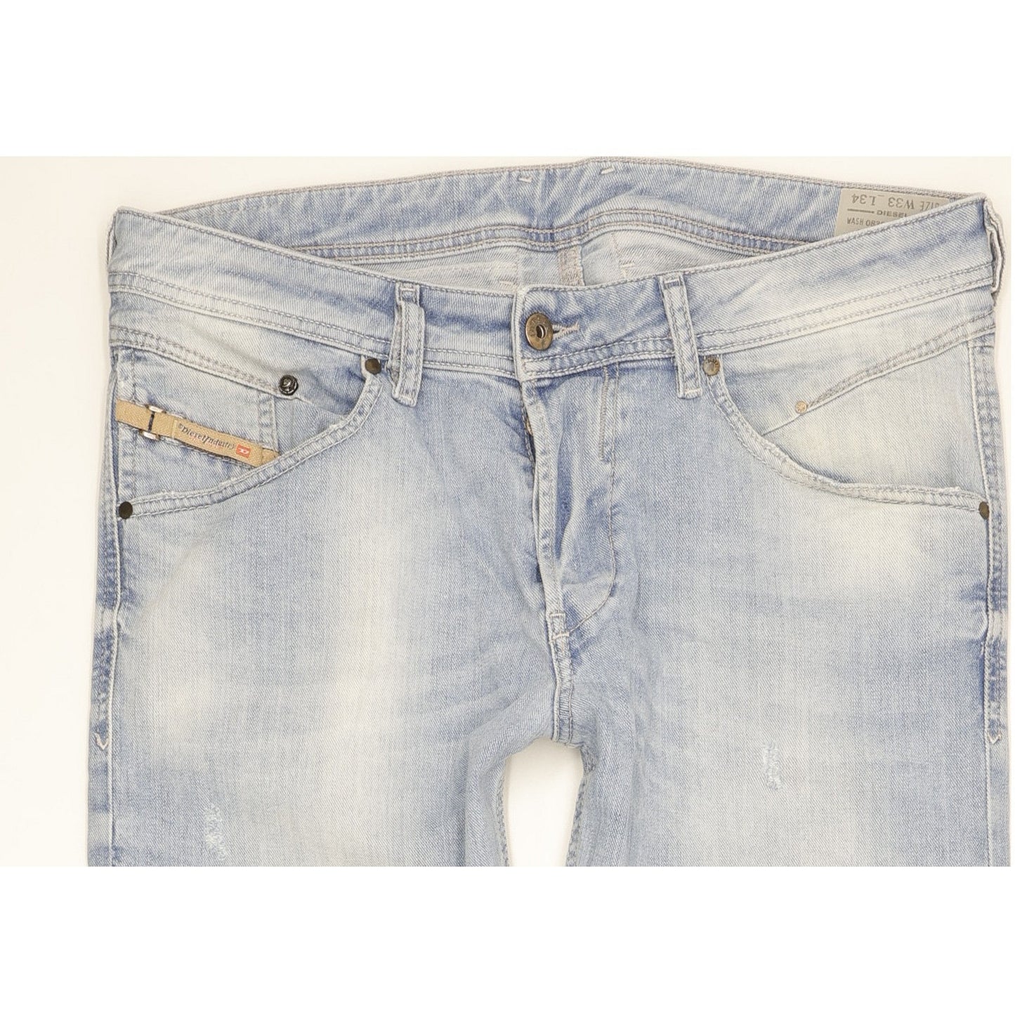 Diesel Belther Men Blue Tapered Slim Stretch Jeans W33 L33