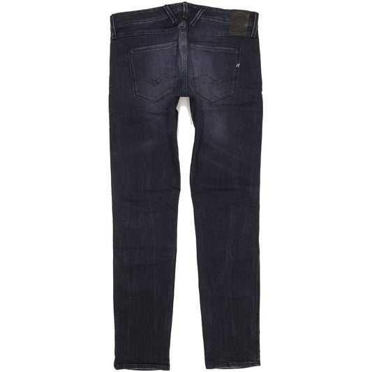 Replay Anbass Men Blue Skinny Slim Stretch Jeans W34 L34