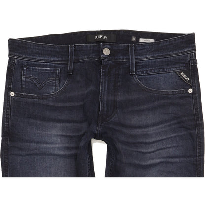 Replay Anbass Men Blue Skinny Slim Stretch Jeans W34 L34