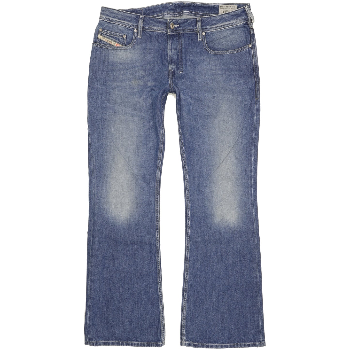 Diesel Zathan Men Blue Bootcut Regular Jeans W34 L32
