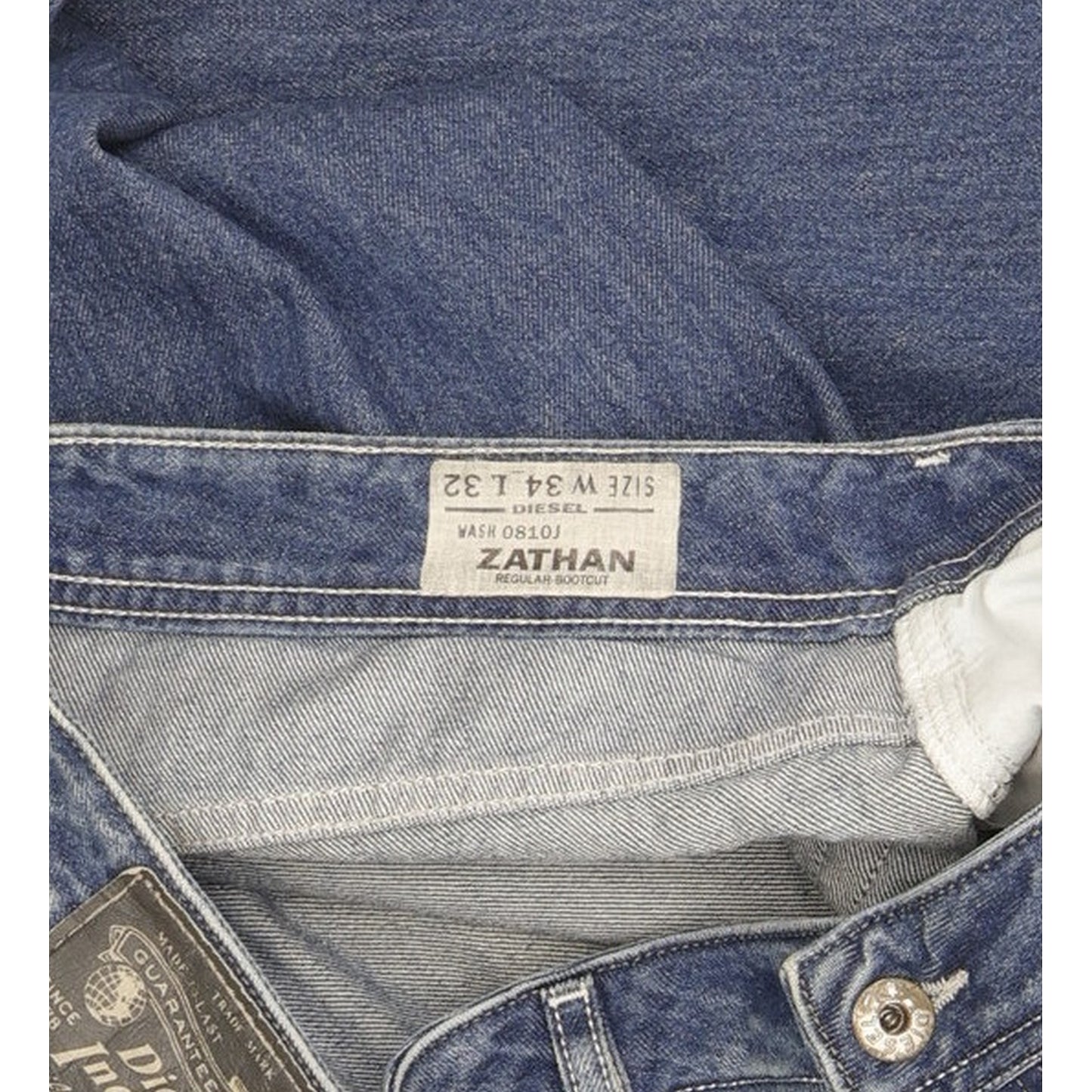 Diesel Zathan Men Blue Bootcut Regular Jeans W34 L32