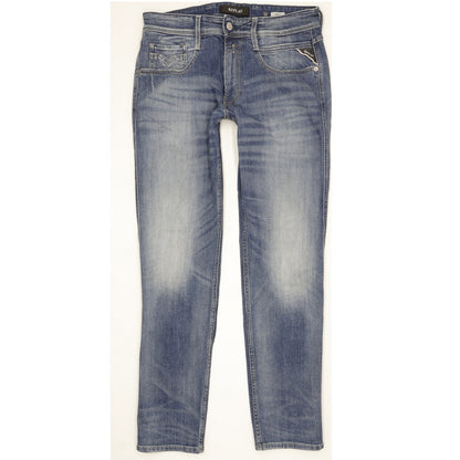 Replay Anbass Men Blue Skinny Slim Stretch Jeans W32 L30