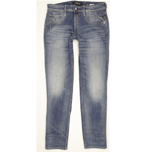 Replay Anbass Men Blue Skinny Slim Stretch Jeans W32 L30