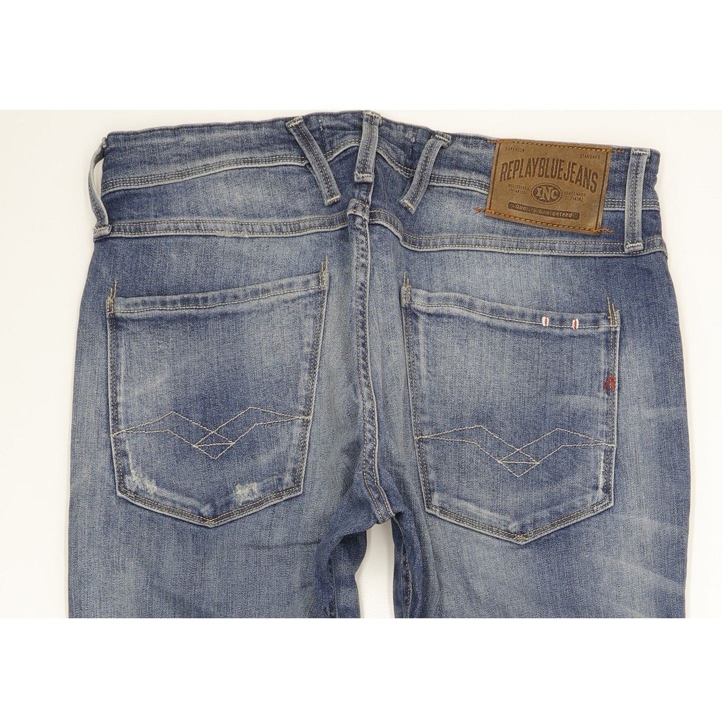 Replay Anbass Men Blue Skinny Slim Stretch Jeans W32 L30