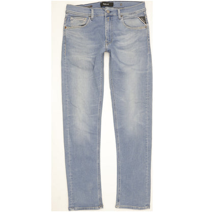 Replay Hyperflex Men Blue Skinny Slim Stretch Jeans W31 L32