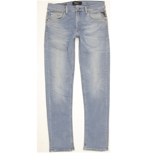Replay Hyperflex Men Blue Skinny Slim Stretch Jeans W31 L32