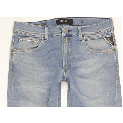 Replay Hyperflex Men Blue Skinny Slim Stretch Jeans W31 L32