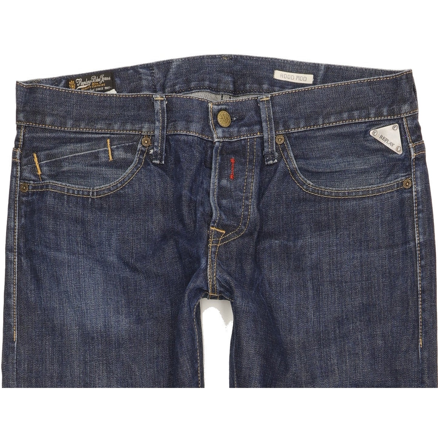 Replay Rood Men Blue Straight Slim Jeans W33 L33