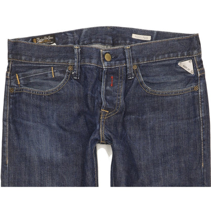 Replay Rood Men Blue Straight Slim Jeans W33 L33