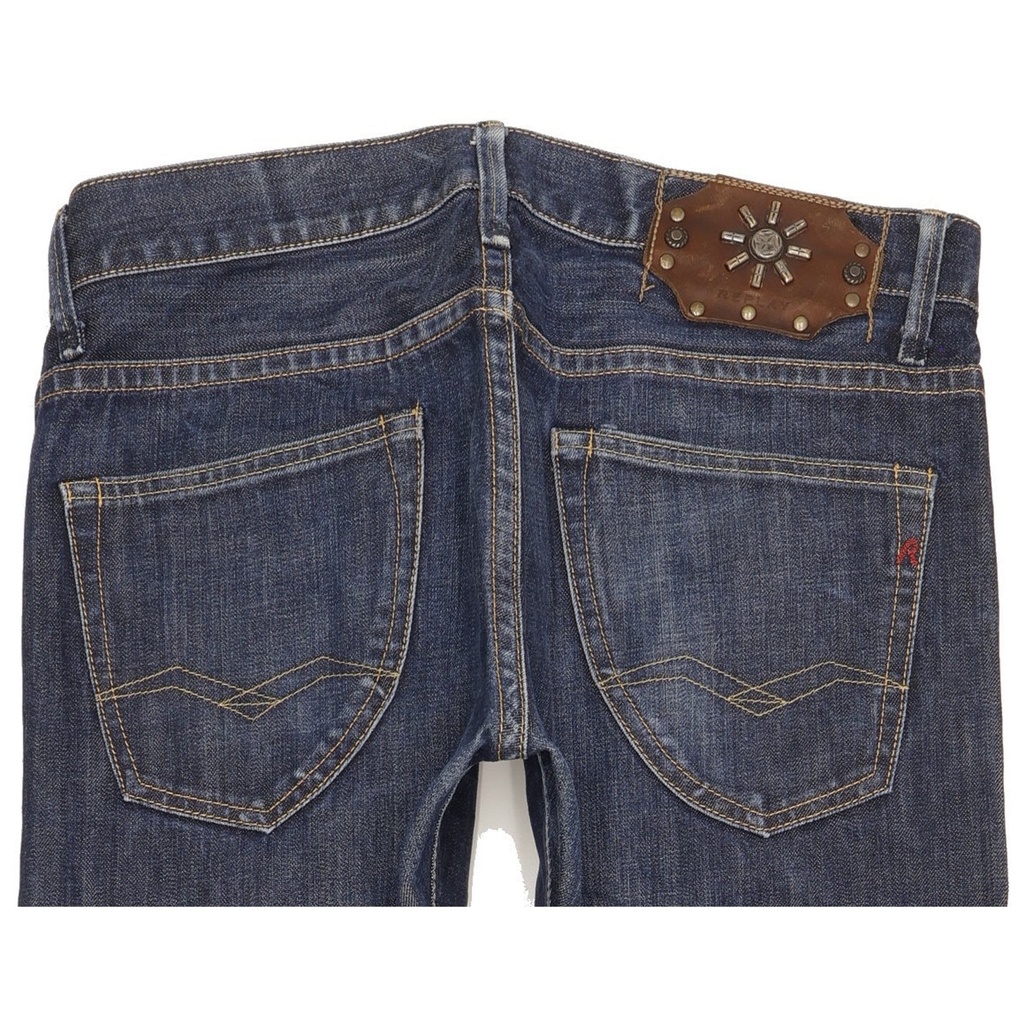 Replay Rood Men Blue Straight Slim Jeans W33 L33