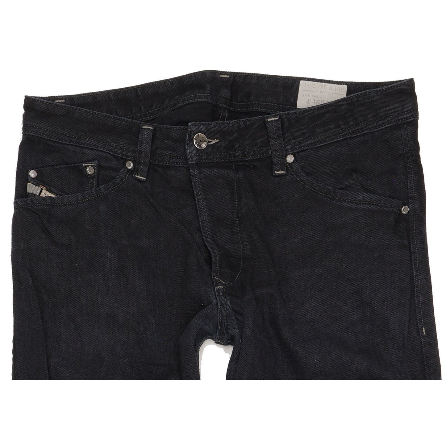 Diesel Darron Men Black Tapered Slim Jeans W34 L34