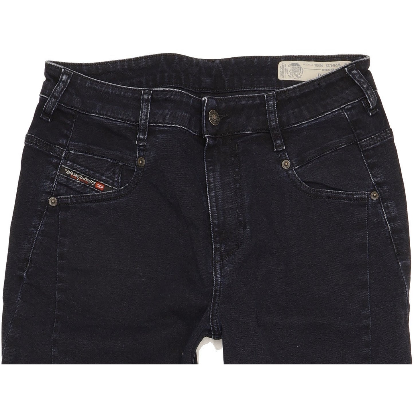 Diesel D-Fayza Blue Tapered Loose Boyfriend Stretch Jeans High Waisted W26 L32