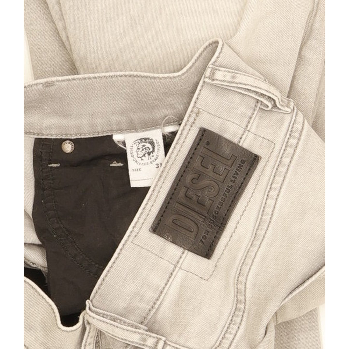 Diesel D-Struct Men Grey Skinny Slim Stretch Jeans W31 L32