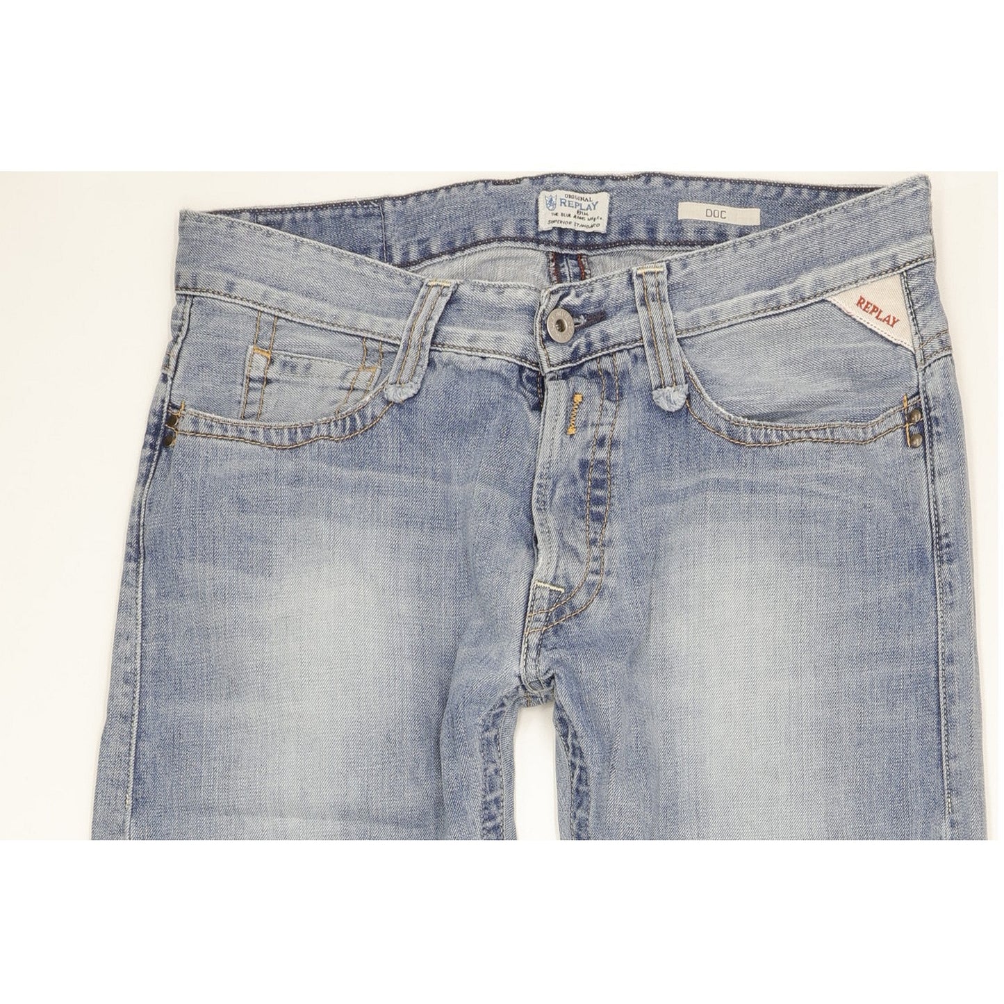 Replay Doc Men Blue Straight Regular Jeans W30 L34