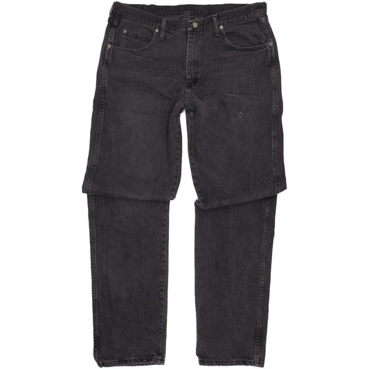 Wrangler Men Black Straight Regular Jeans W38 L38