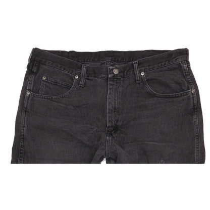Wrangler Men Black Straight Regular Jeans W38 L38