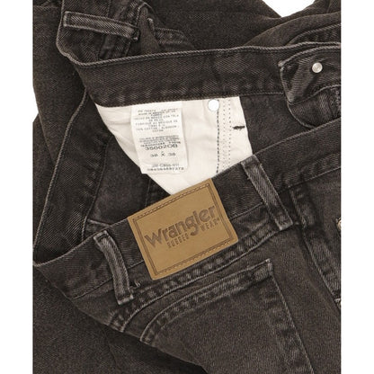 Wrangler Men Black Straight Regular Jeans W38 L38
