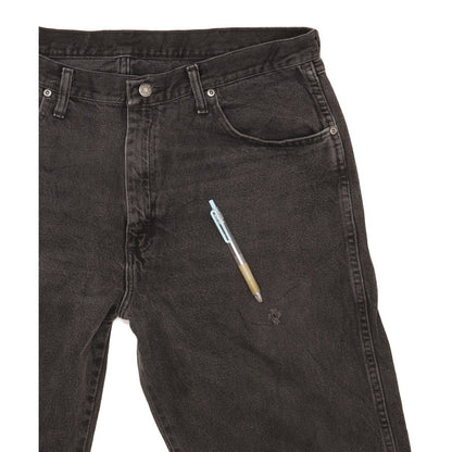 Wrangler Men Black Straight Regular Jeans W38 L38