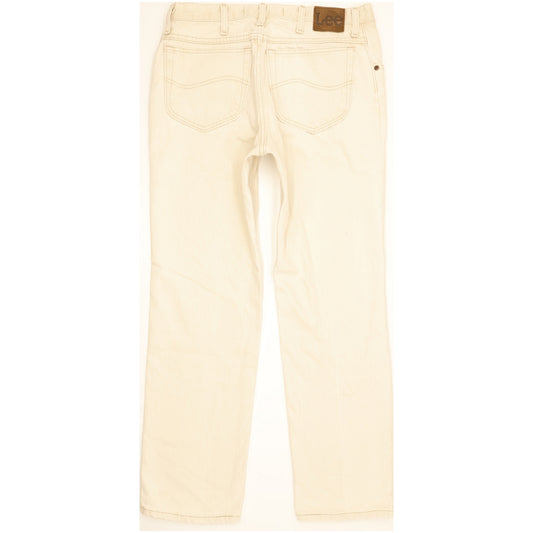 Lee Men Beige Straight Regular Jeans W34 L30