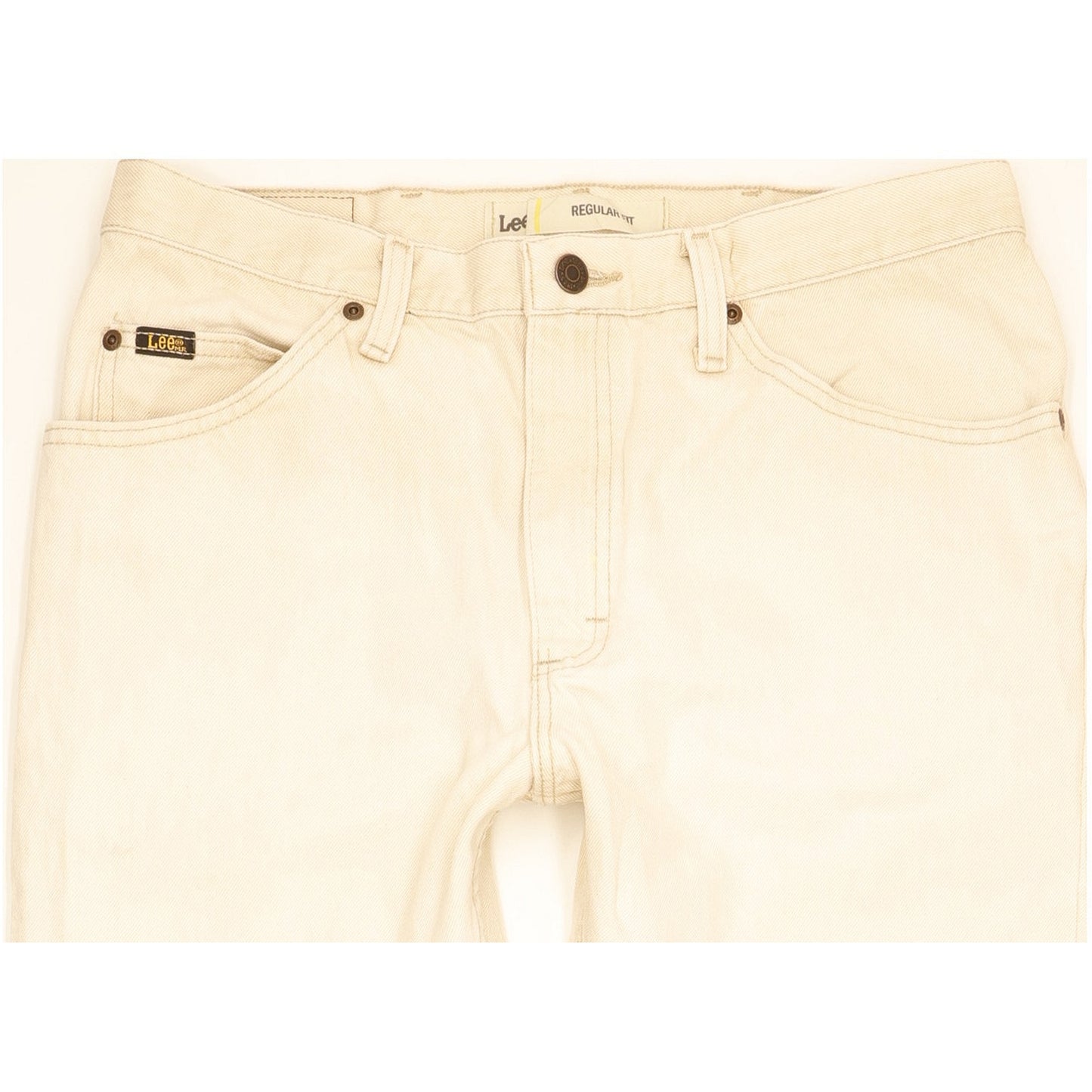 Lee Men Beige Straight Regular Jeans W34 L30