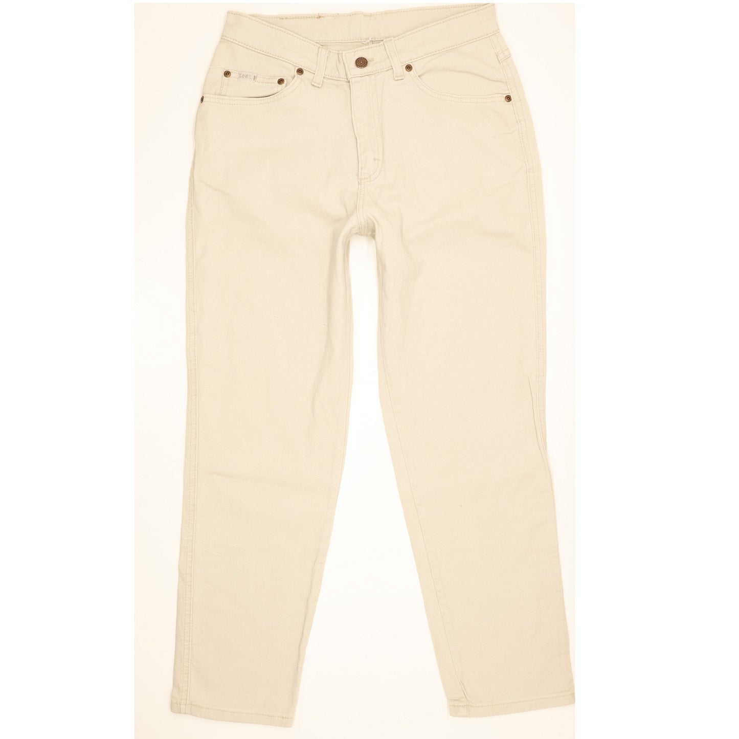 Lee Beige Straight Slim Jeans High Waisted W30 L27