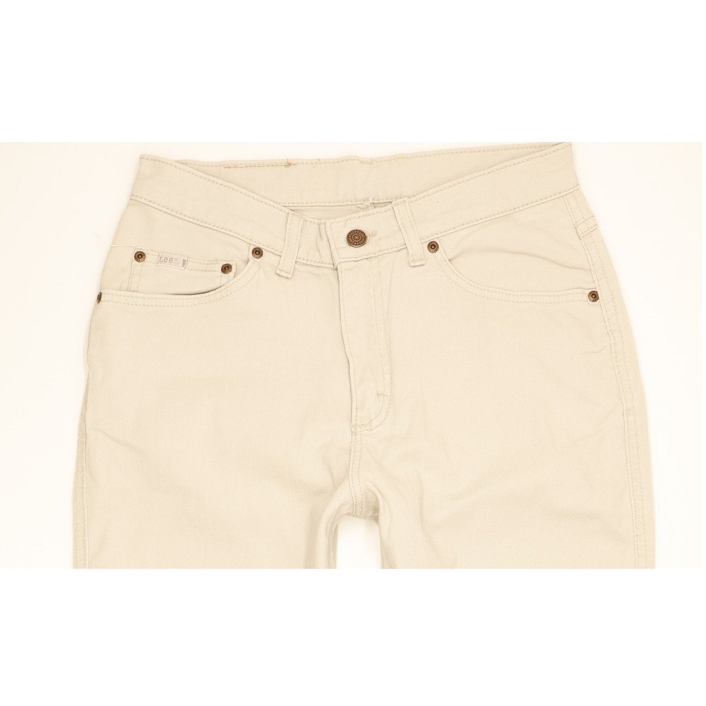 Lee Beige Straight Slim Jeans High Waisted W30 L27