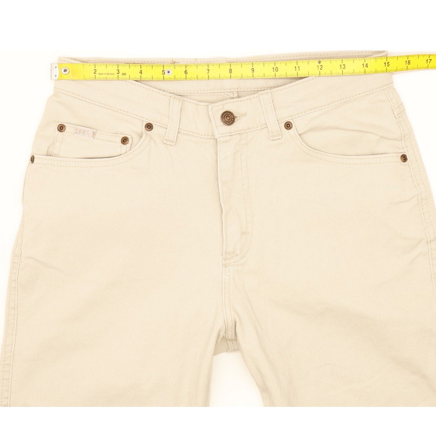 Lee Beige Straight Slim Jeans High Waisted W30 L27