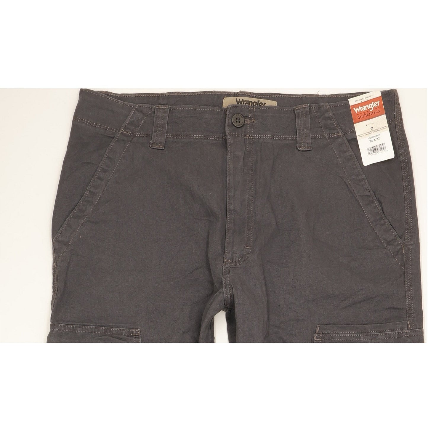 Wrangler Men Grey Straight Regular Stretch Jeans W34 L32