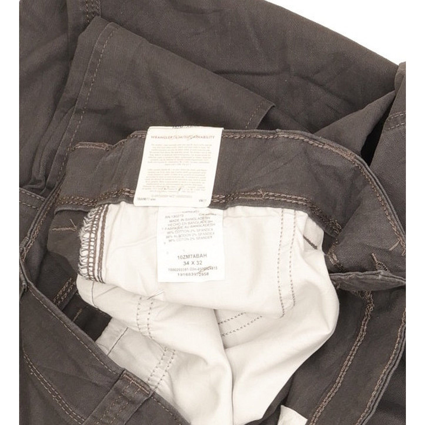 Wrangler Men Grey Straight Regular Stretch Jeans W34 L32