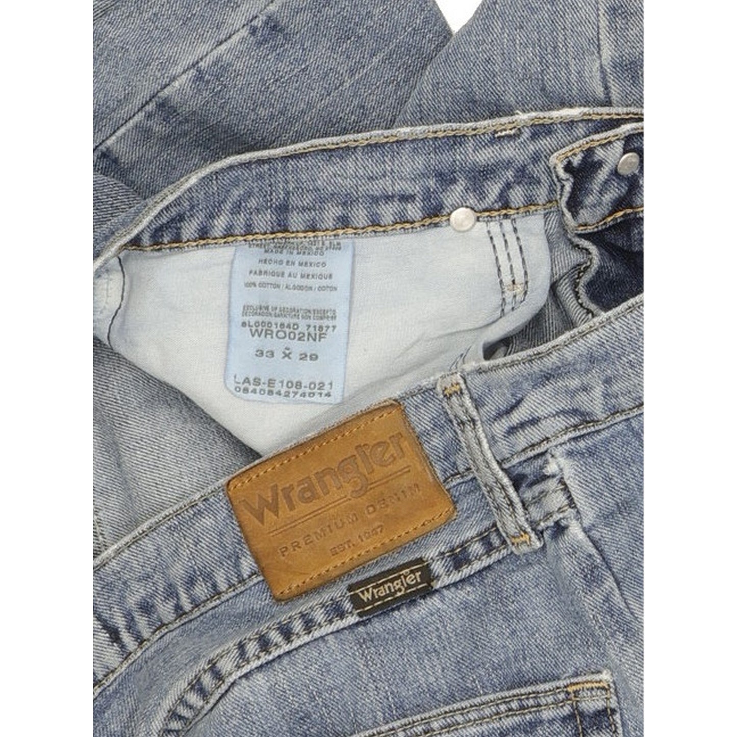 Wrangler Men Blue Straight Regular Jeans W33 L28