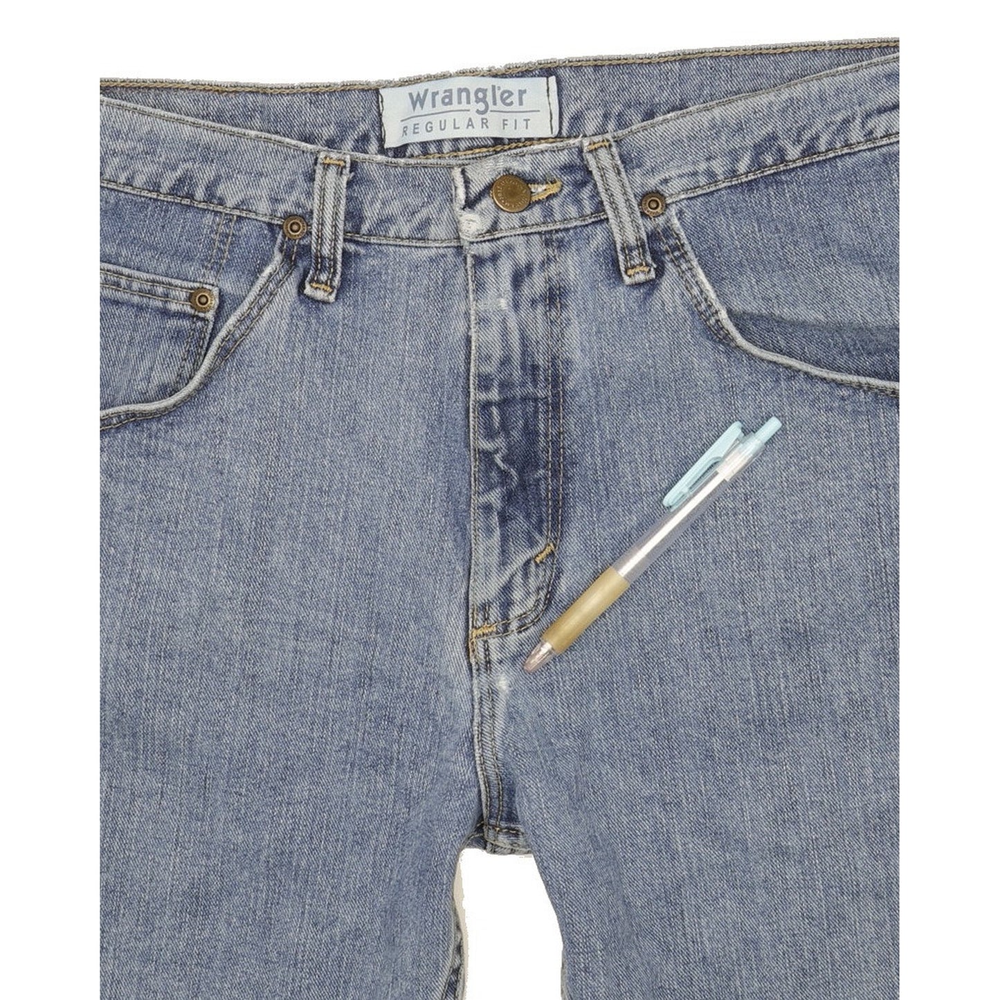 Wrangler Men Blue Straight Regular Jeans W33 L28