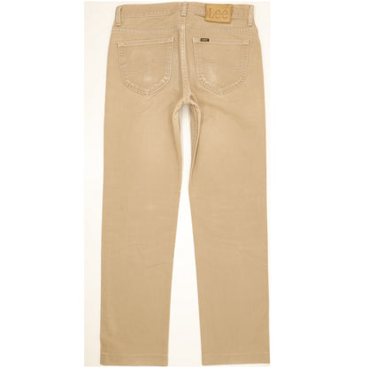 Lee Seattle Men Brown Straight Regular Jeans W33 L32