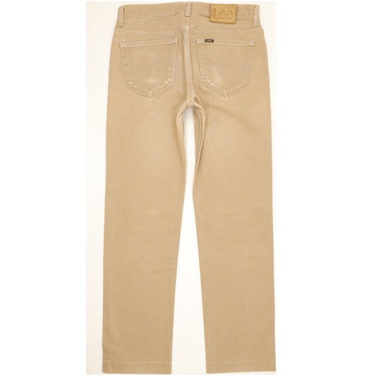 Lee Seattle Men Brown Straight Regular Jeans W33 L32